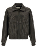 Saint Laurent Black Lamb Leather Leather Jacket
