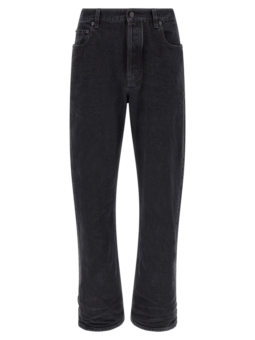 Saint Laurent Black Cotton Relaxed Fit Jeans