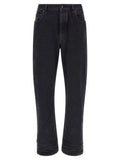 Saint Laurent Black Cotton Relaxed Fit Jeans
