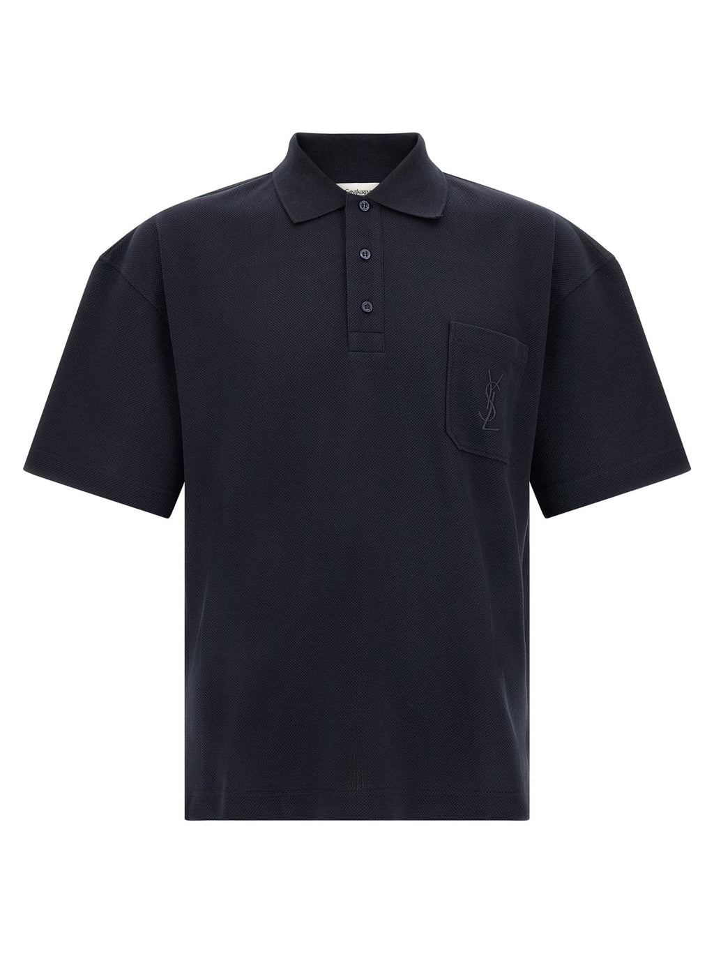 Saint Laurent Blue Cotton Polo Shirt