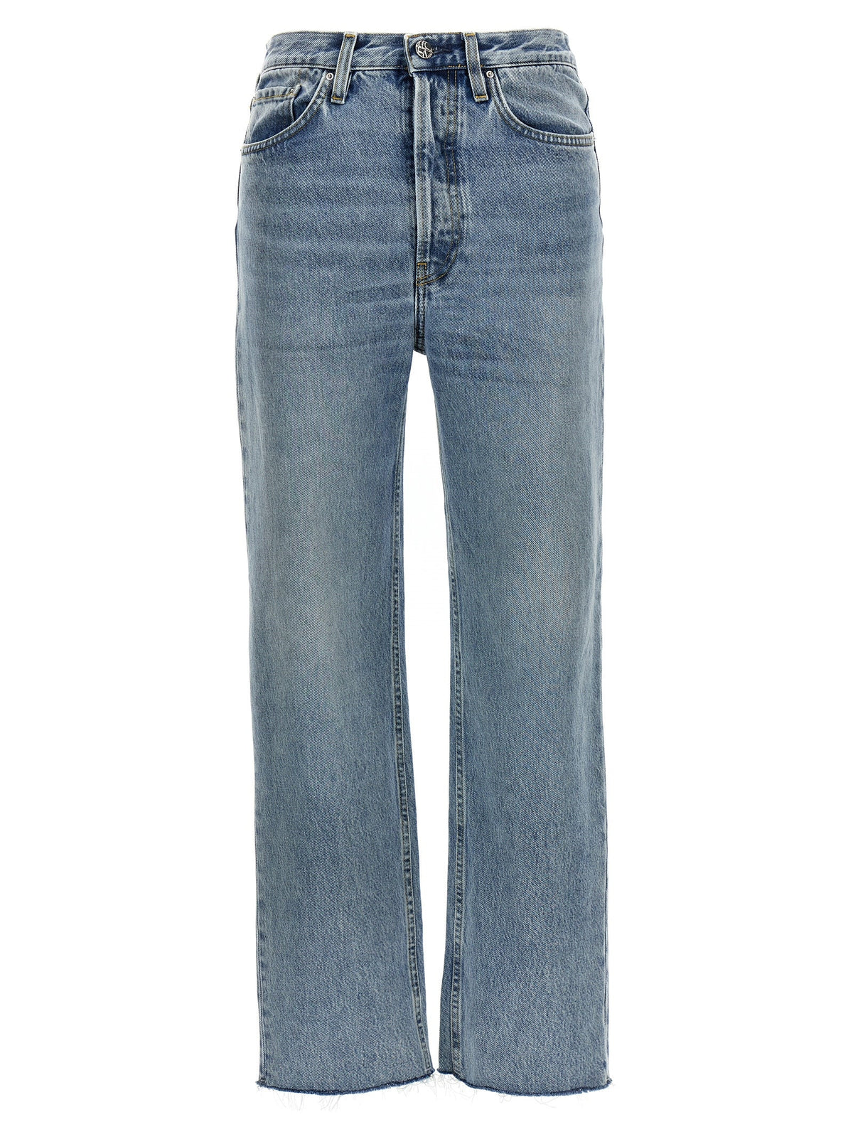 TOTEME Blue Cotton Straight-Leg Jeans
