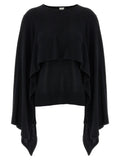 TOTEME Black Silk Cardigan