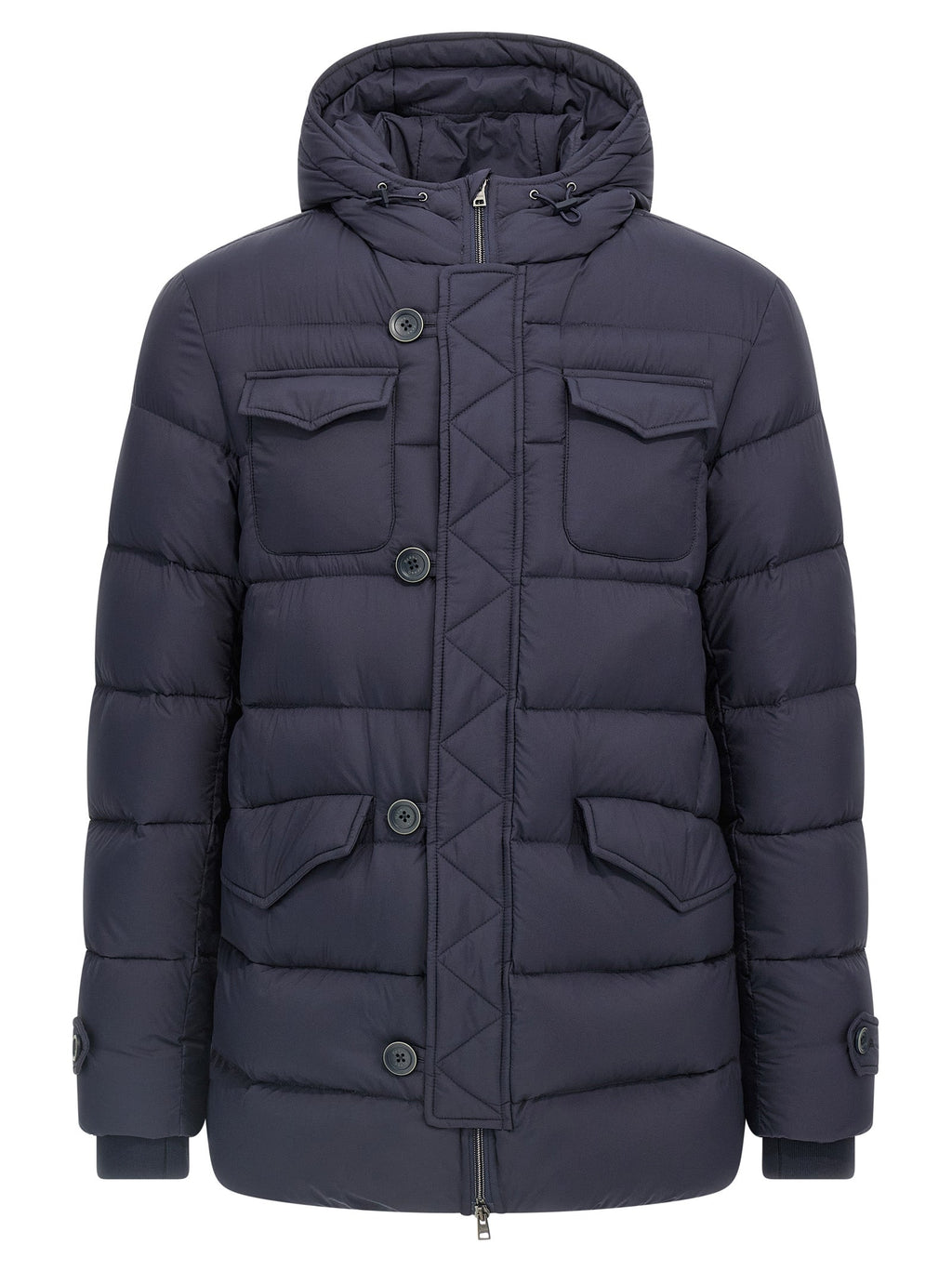 Herno Blue Polyamide Full-Length Jacket