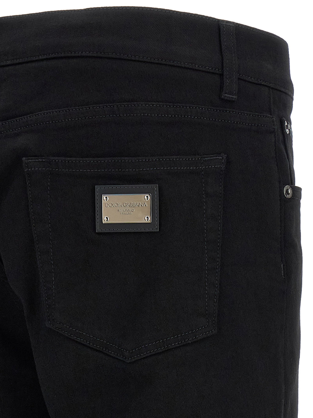 Dolce & Gabbana Black Cotton Slim Fit Jeans