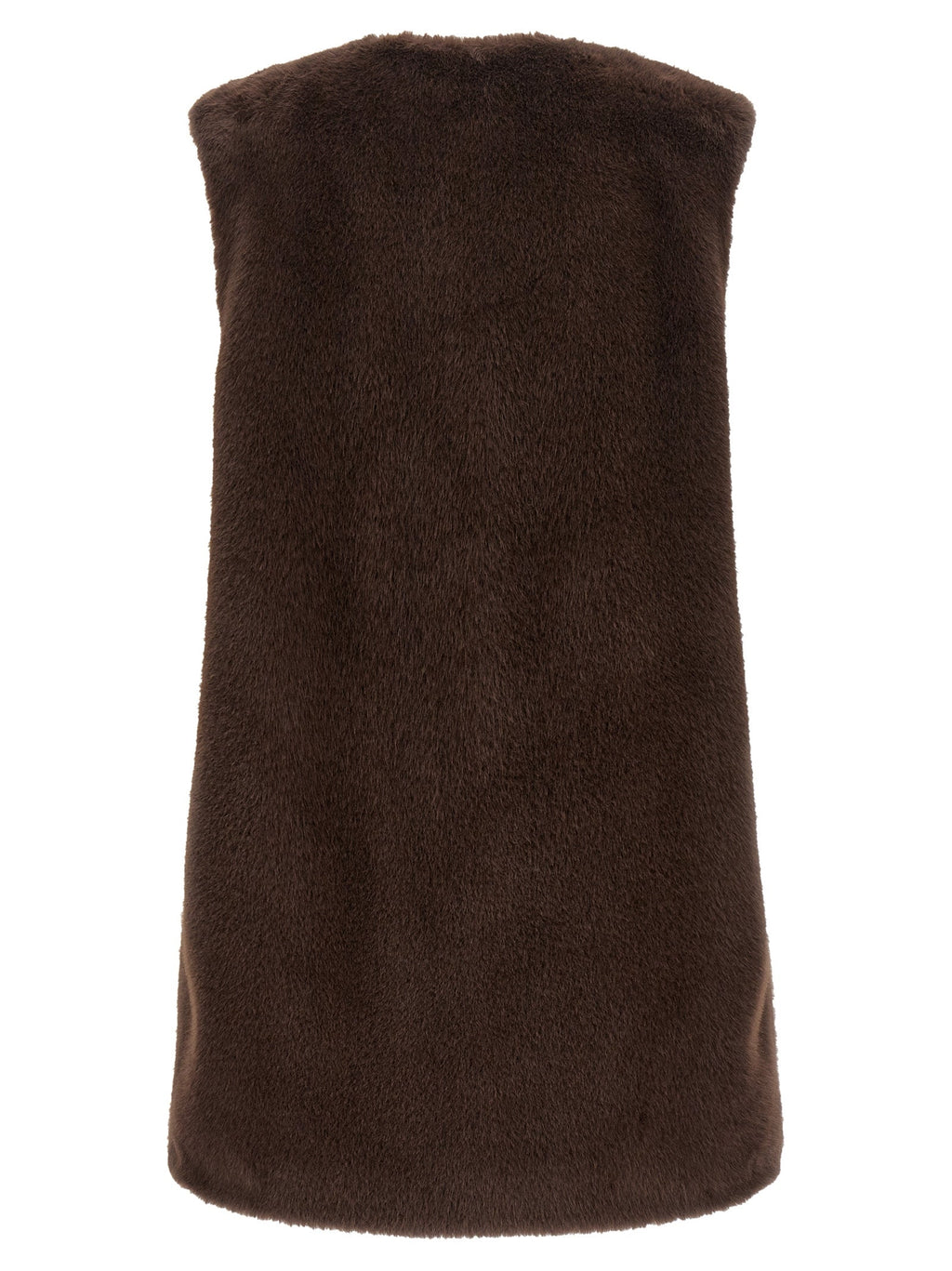 Herno Brown Polyester Sleeveless Jacket