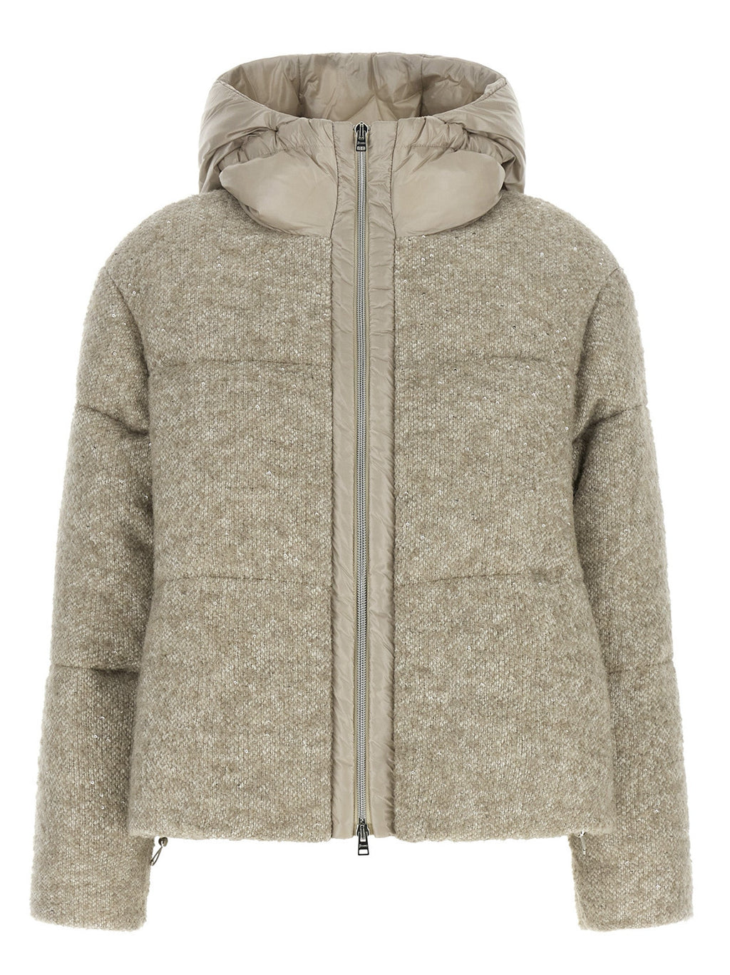 Herno Beige Wool Full-Length Jacket