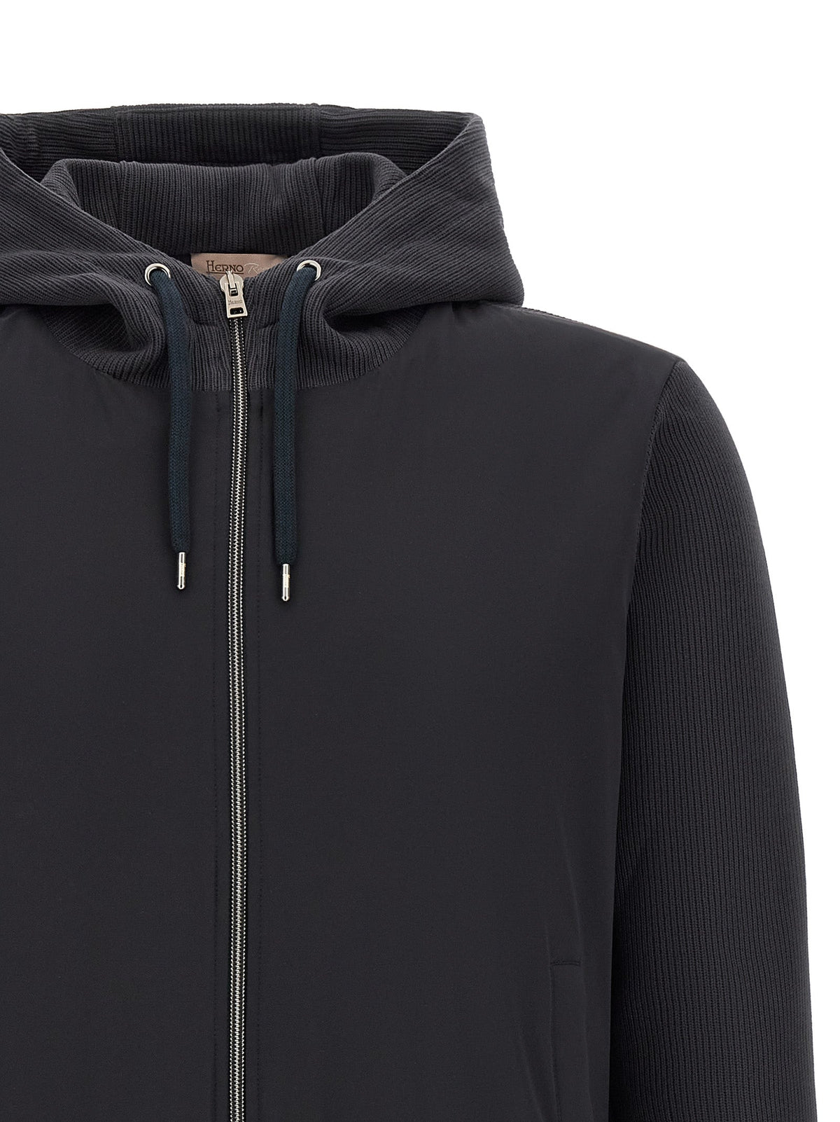 Herno Blue Cotton Shell Jacket