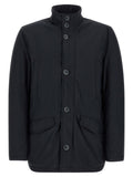 Herno Blue Polyamide Full-Length Jacket