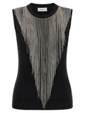 Sportmax Black Virgin Wool Tank Tops