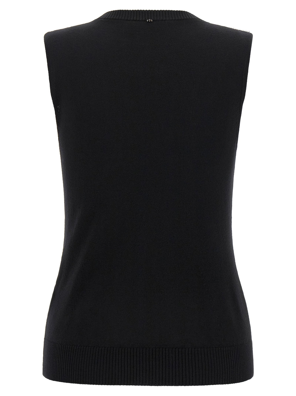 Sportmax Black Virgin Wool Tank Tops