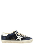 Golden Goose Blue Cowhide Low Top Sneakers