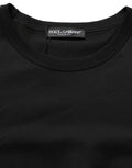Dolce & Gabbana Black Cotton Crew Neck Short Sleeve T-shirt