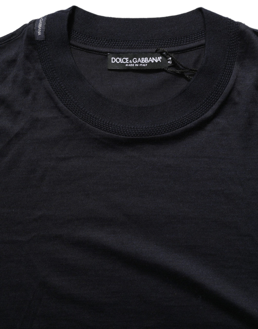 Dolce & Gabbana Blue Cotton Crew Neck Short Sleeve T-shirt
