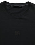 Dolce & Gabbana Black Cotton Short Sleeve Crew Neck T-shirt