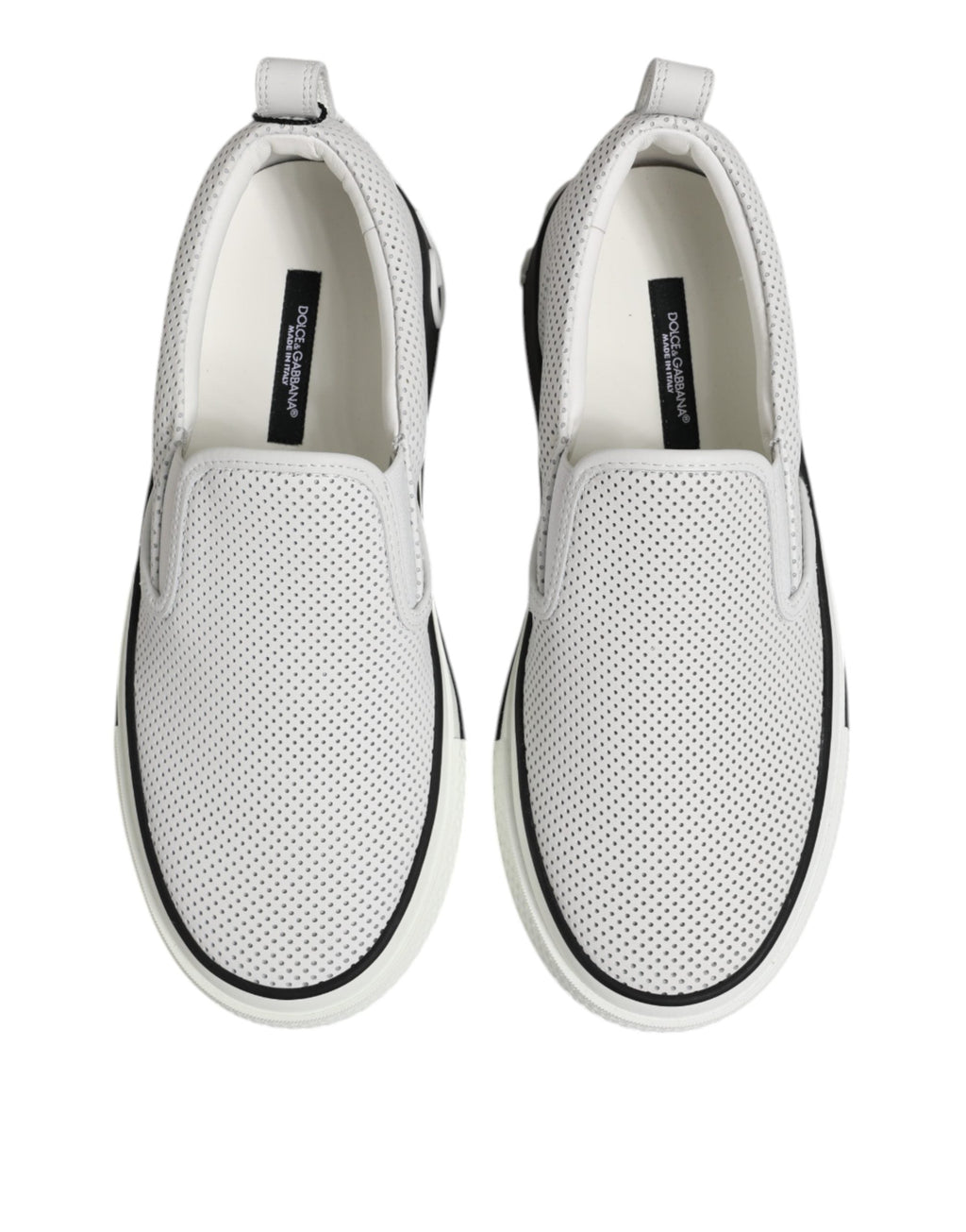 Dolce & Gabbana White Perforated Custom 2.Zero Sneakers Shoes