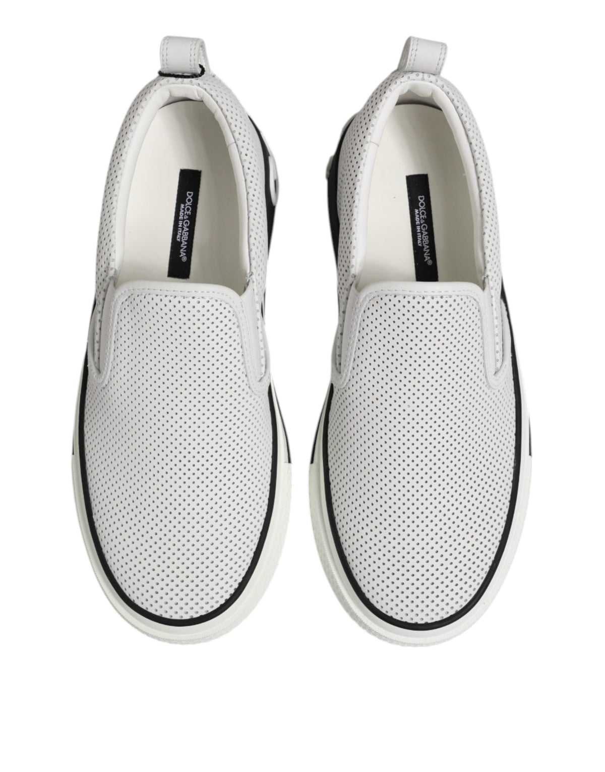Dolce & Gabbana White Perforated Custom 2.Zero Sneakers Shoes
