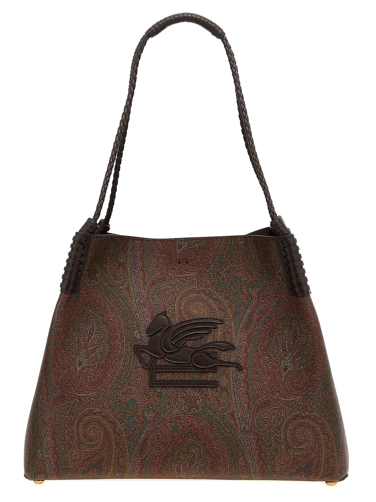 Etro Brown Cotton Tote Bag