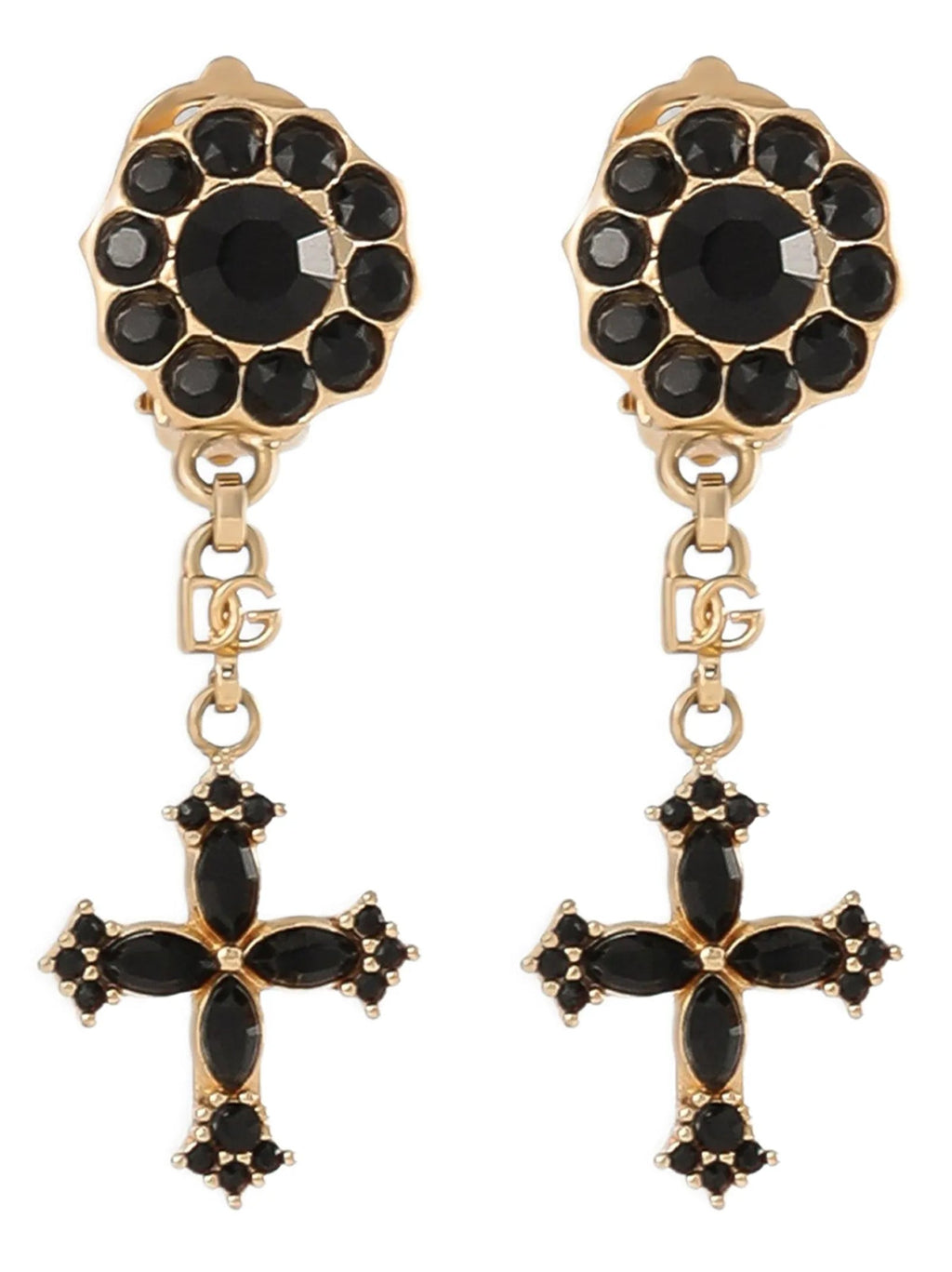Dolce & Gabbana Black Brass Earrings