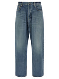 Balenciaga Blue Cotton Relaxed Fit Jeans