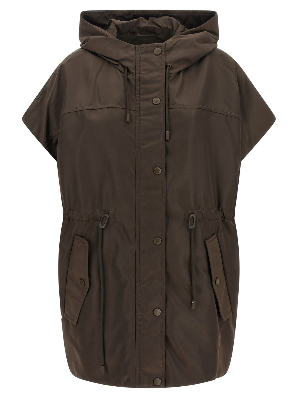 Max Mara Brown Polyamide Sleeveless Jacket