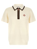 Casablanca White Wool Polo Shirt