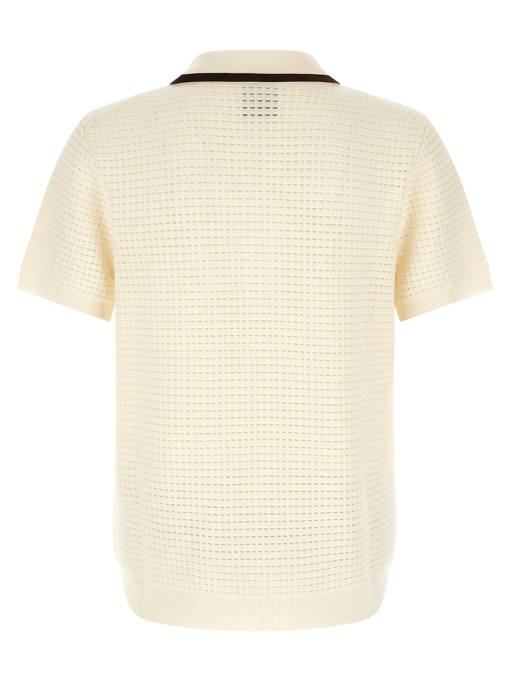 Casablanca White Wool Polo Shirt