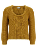 Saint Laurent Bicolor Wool Cardigan