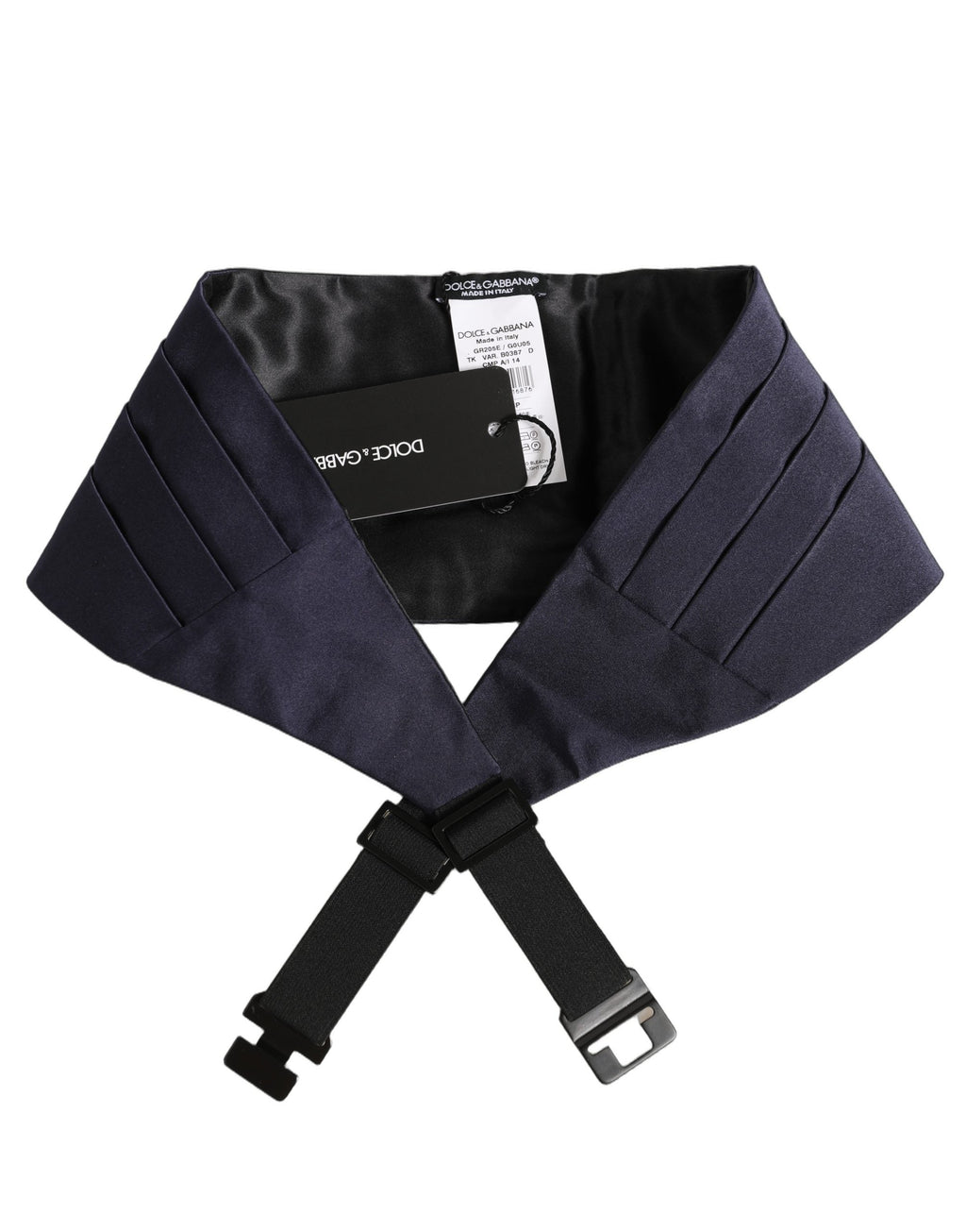 Dolce & Gabbana Dark Blue 100% Silk Belt Waist Cummerbund