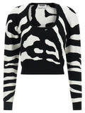 Moschino Black Viscose Cardigan