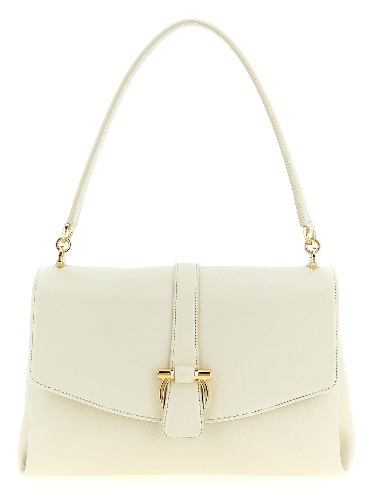 Ferragamo White Calfskin Shoulder Bag