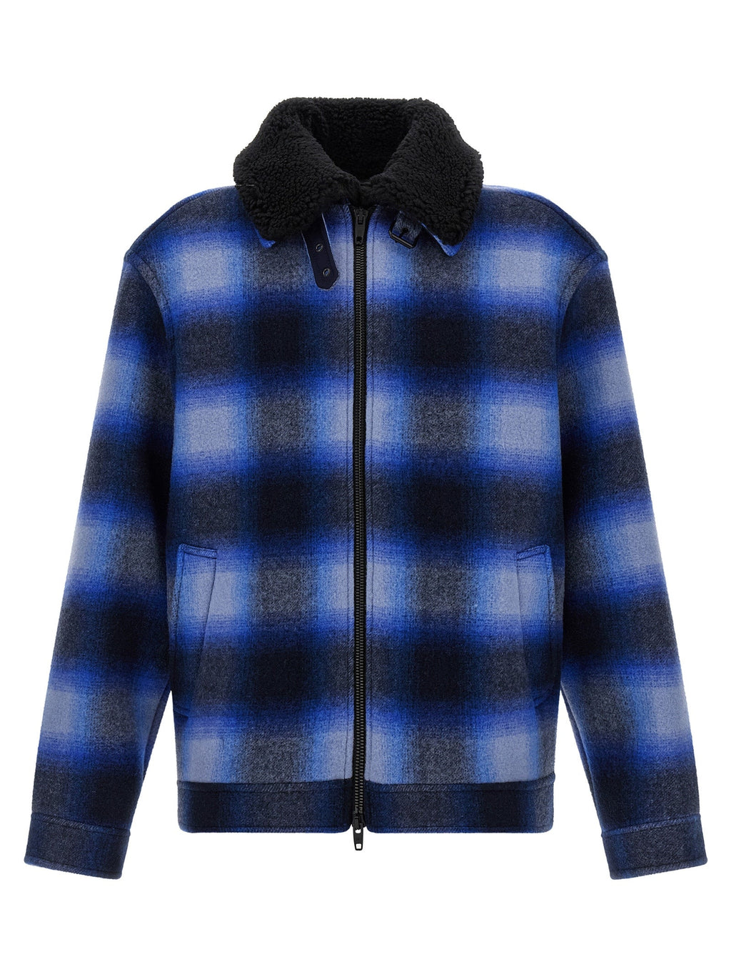 Balenciaga Blue Virgin Wool Bomber