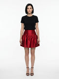 Dolce & Gabbana Red Silk Mini Skirt