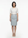 Dolce & Gabbana Bicolor Polyester Midi Skirt