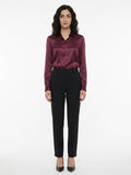 Dolce & Gabbana Burgundy Silk Shirt