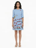 Dolce & Gabbana Light Blue Virgin Wool Casual Dress