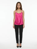 Dolce & Gabbana Pink Silk Sleeveles T-Shirt