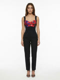 Dolce & Gabbana Multicolor Silk Sleeveles T-Shirt