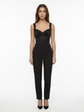 Dolce & Gabbana Black Elastane Sleeveles T-Shirt