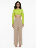 Dolce & Gabbana Yellow Elastane Long Sleeve T-Shirt