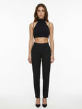 Dolce & Gabbana Black Elastane Sleeveles T-Shirt