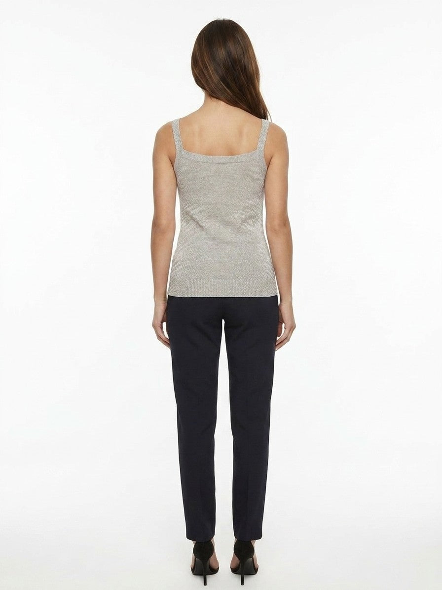 Dolce & Gabbana Gray Acetate Tank Tops