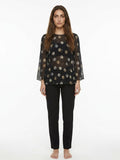 Dolce & Gabbana Black Silk Long Sleeve T-Shirt