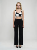 Dolce & Gabbana Black And White Elastane Tank Tops
