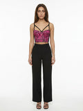 Dolce & Gabbana Pink Elastane Sleeveles T-Shirt