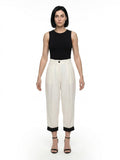 Dolce & Gabbana Black And White Virgin Wool Cropped Pants