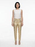 Dolce & Gabbana Gold Polyamide Casual Pants