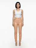 Dolce & Gabbana Beige Leather Pants