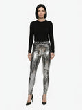 Dolce & Gabbana Silver Cotton Leggings