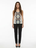 Dolce & Gabbana White Silk Sleeveles T-Shirt