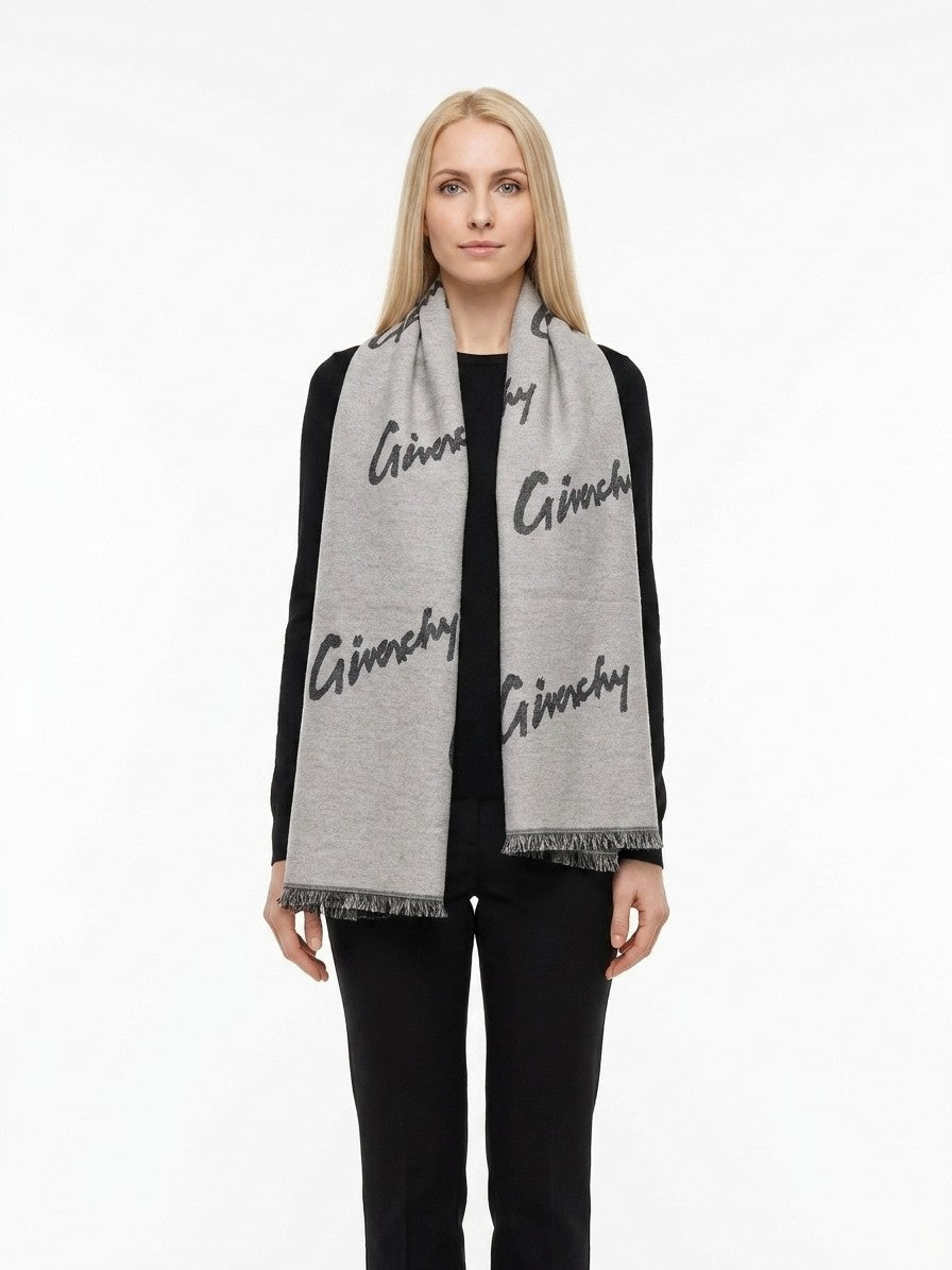 Givenchy Gray Wool Scarf
